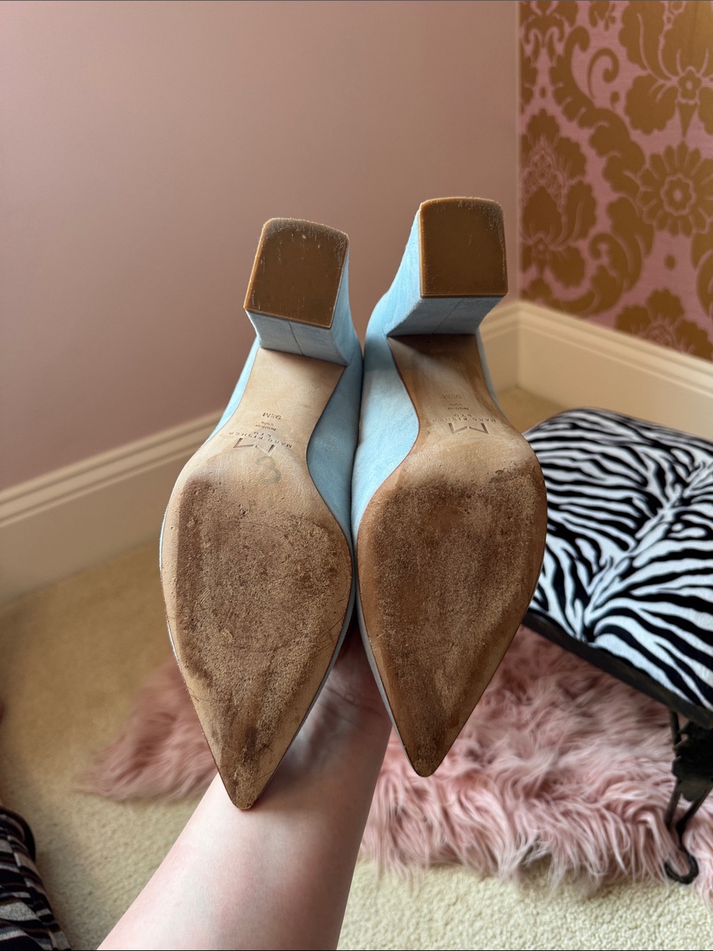 Marc Fisher Women's Light Blue Suede Pointed Toe Pump size 9.5 - Picture 5 of 10